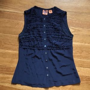 Tory Burch Sleeveless Silk Shirt Size 2